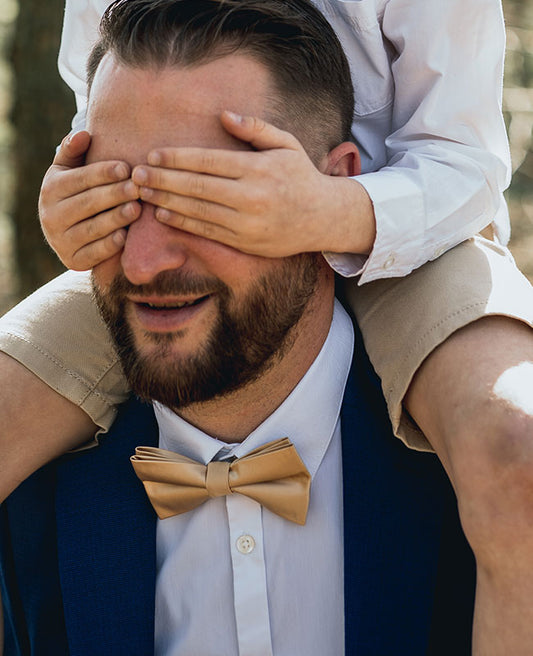 Noeud Papillon Doré n°2 Homme en Polyester «Jules»