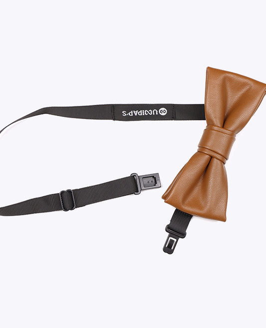 Noeud Papillon Marron n°1 Homme en Cuir «Achille»