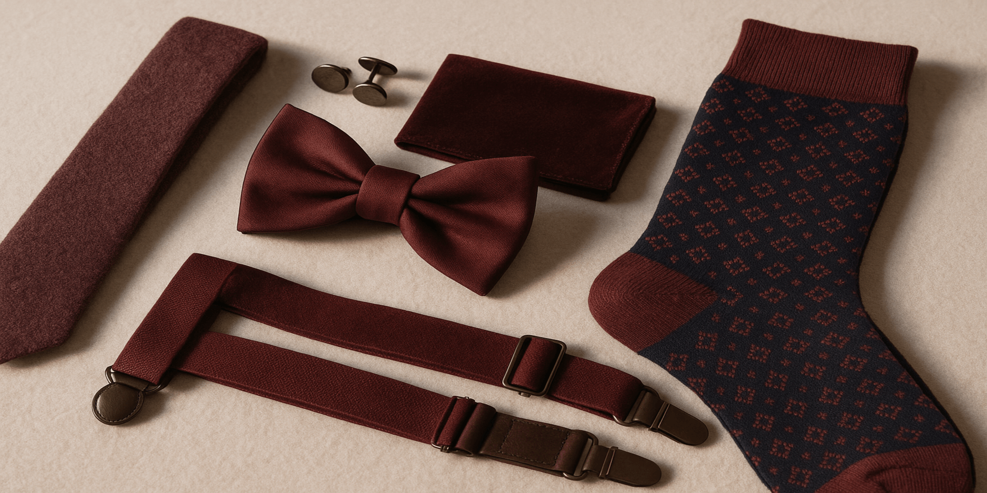 Pourquoi les accessoires de costume bordeaux sont-ils parfaits pour l’hiver ? Kuva