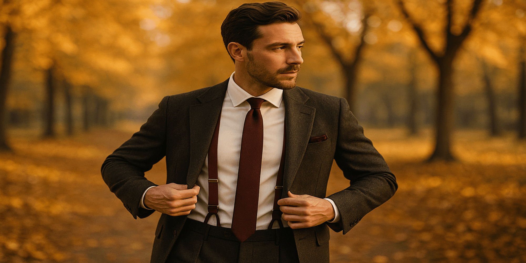 Pourquoi choisir des bretelles pour sublimer un costume élégant en automne ? Kuva