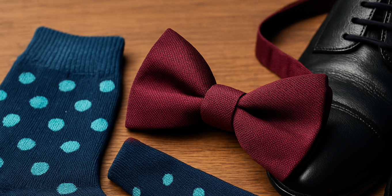 Comment assortir chaussettes et nœud papillon pour un look homme élégant Kuva