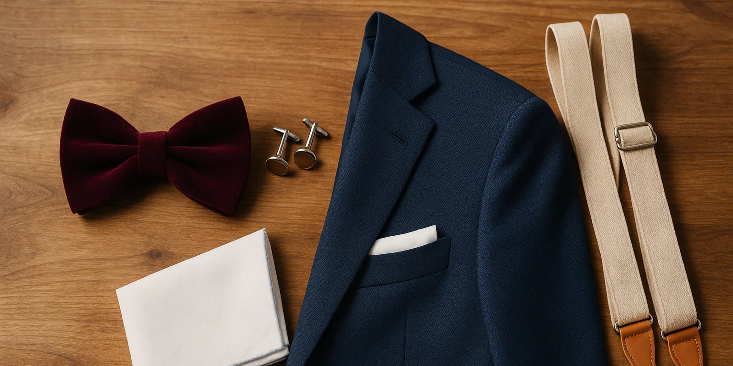 Comment assortir une pochette de costume à un nœud papillon pour un look homme élégant ? Kuva