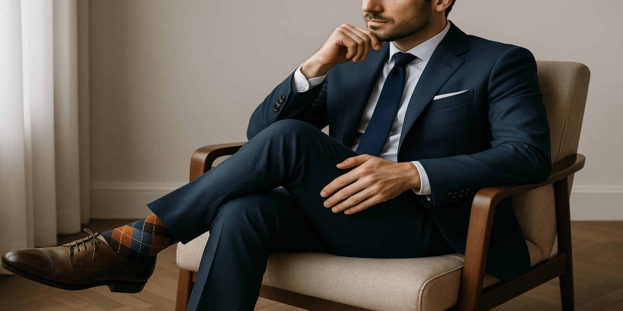 Comment choisir des chaussettes fantaisie pour un costume élégant ? Kuva