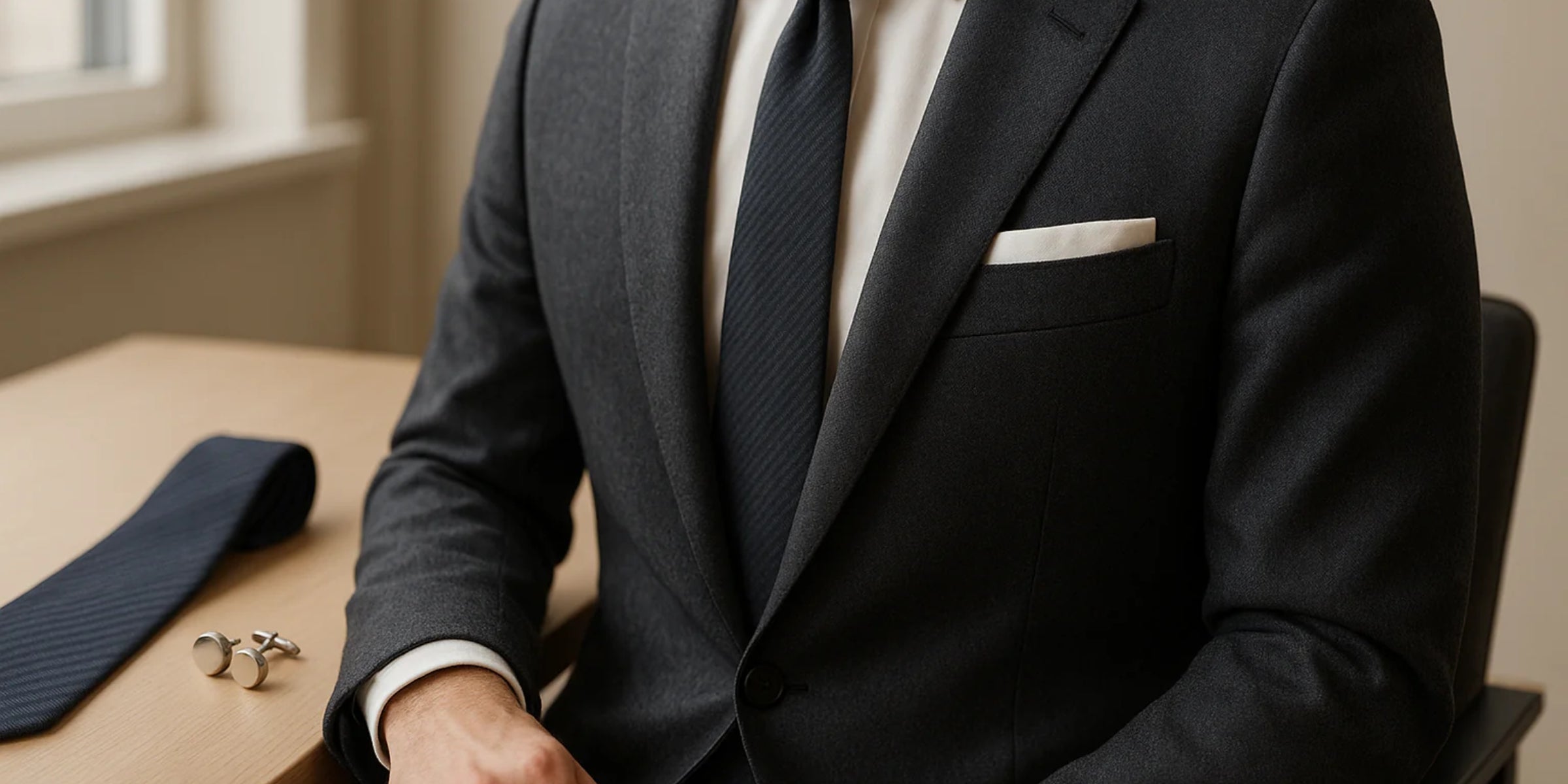 Comment choisir une pochette de costume pour un look homme élégant au bureau ? Kuva