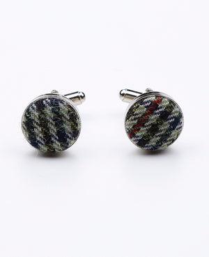 Boutons de Manchette Tartan Gris n°9 en Laine | Nobert - Unipap's