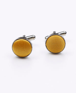 Boutons de Manchette Jaune n°1 en Polyester | Anatole - Unipap's