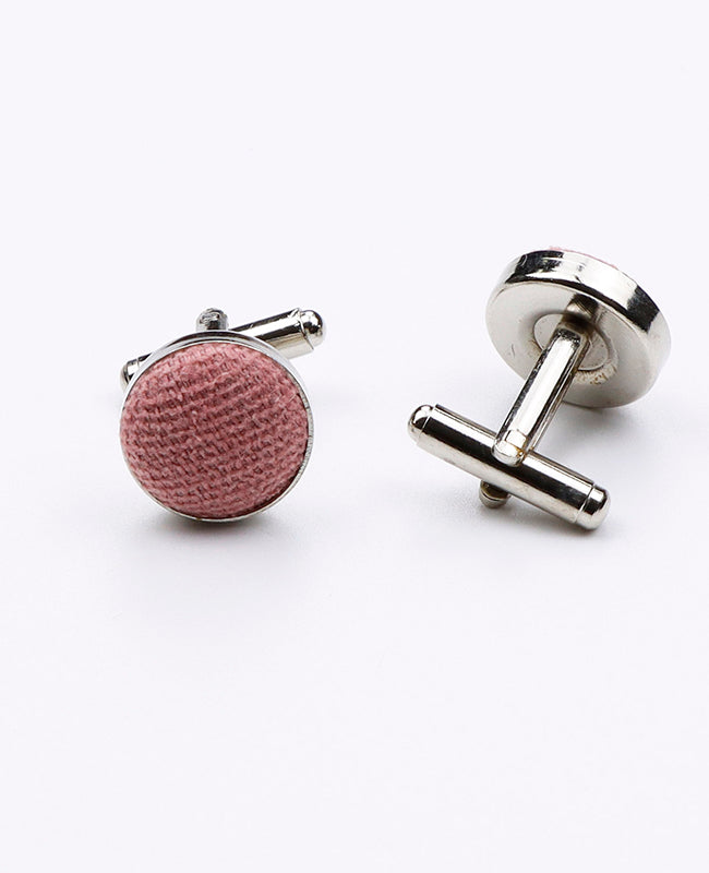 Boutons de Manchette Rose n°2 en Effet Velours | Simon - Unipap's