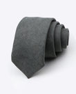 Cravate Gris n°2 Homme en Effet Velours «Simon»