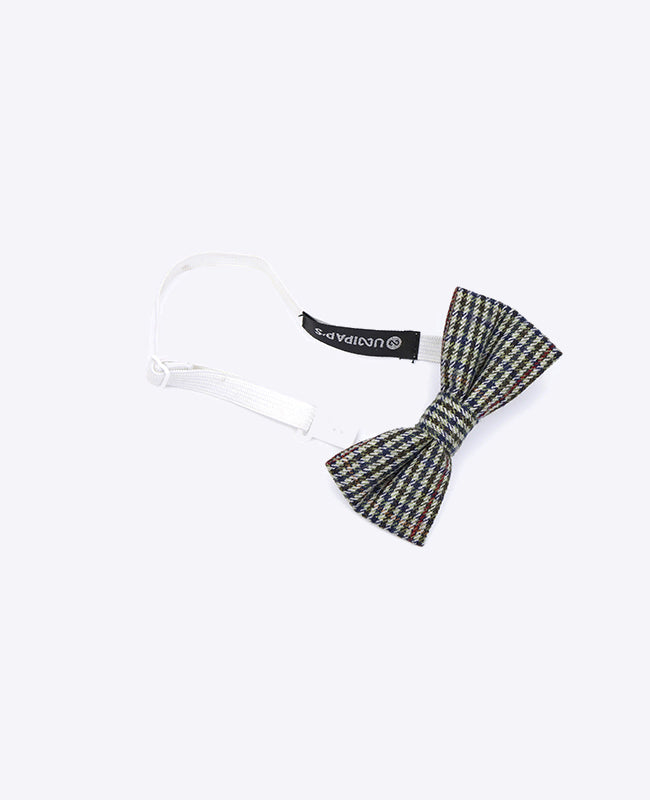 Noeud Papillon Tartan Gris n°9 Enfant en Laine | Nobert - Unipap's