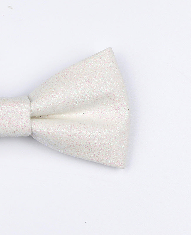 Valkoinen kimaltava rusetti lapsille polyesteristä «Olive»