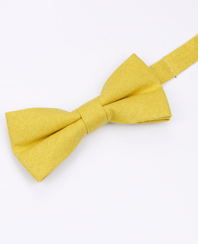 Noeud Papillon Jaune n°1 Homme en Lin | Basile - Unipap's