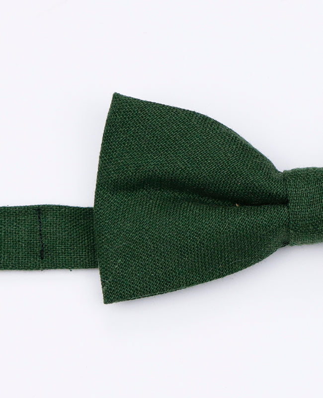 Noeud Papillon Vert n°2 Homme en Lin | Basile - Unipap's