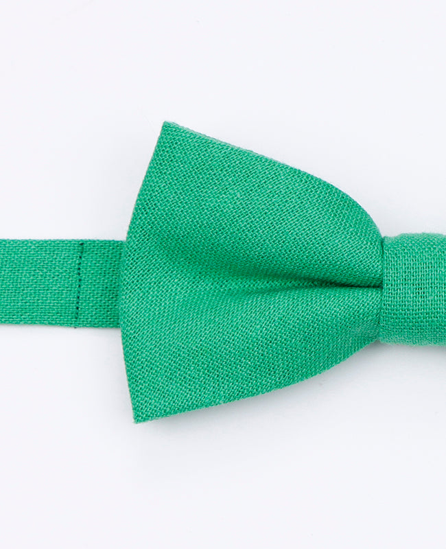 Noeud Papillon Vert n°3 Homme en Lin | Basile - Unipap's