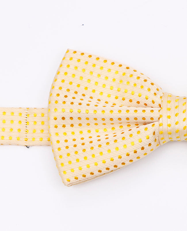 Noeud Papillon Jaune n°2 à Pois Homme en Polyester | Louis - Unipap's