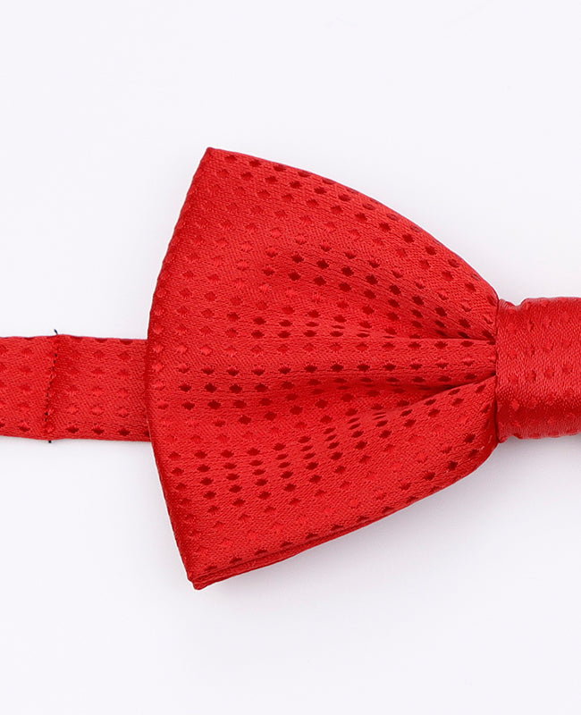 Noeud Papillon Rouge n°1 à Pois Homme en Polyester | Louis - Unipap's