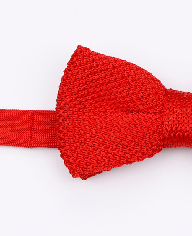 Noeud Papillon Rouge n°2 Homme en Tricot «Léon»
