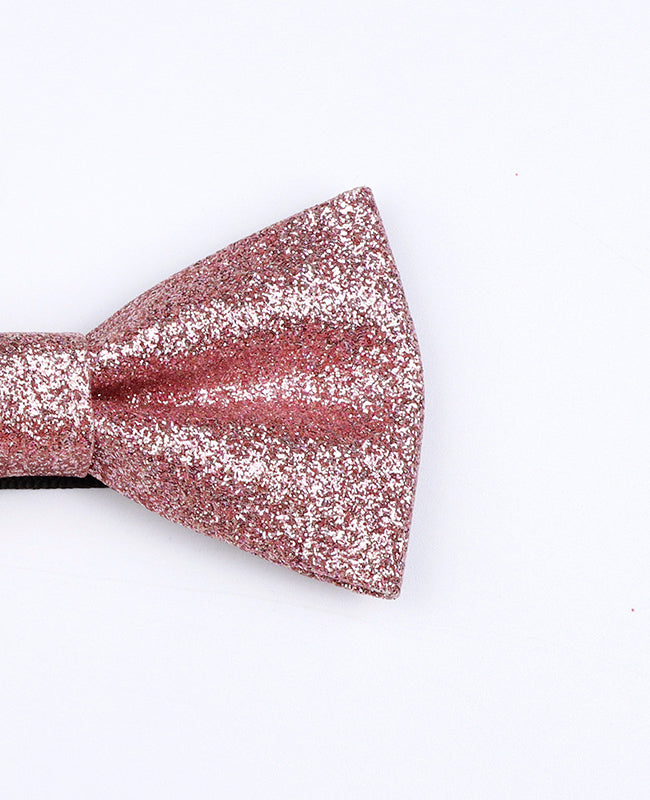 Vaaleanpunainen kimaltava rusetti n°4 lapsille polyesteristä «Olive»