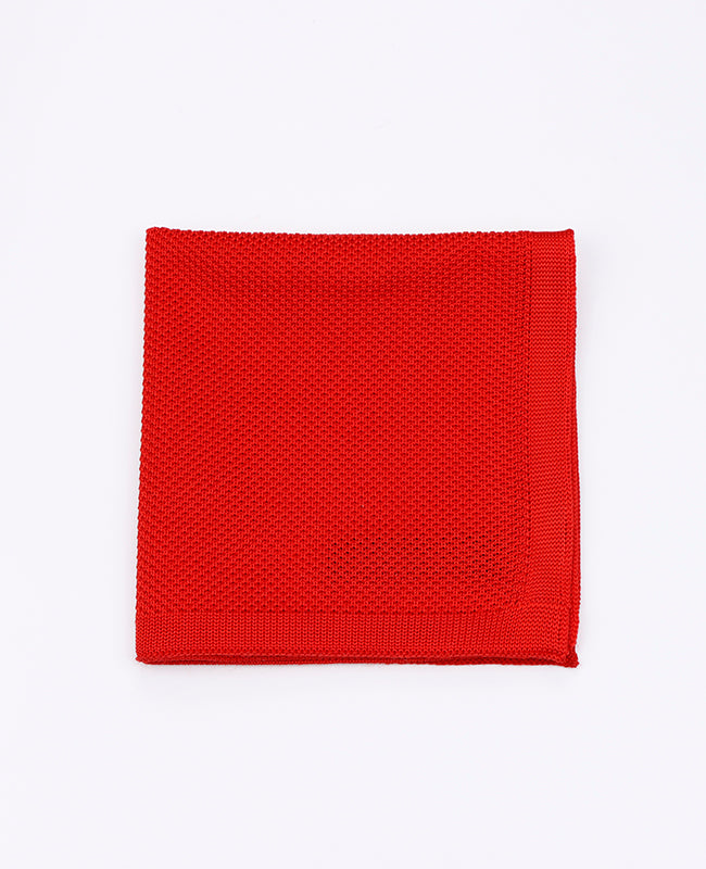 Pochette de Costume Rouge n°2 en Tricot «Léon»