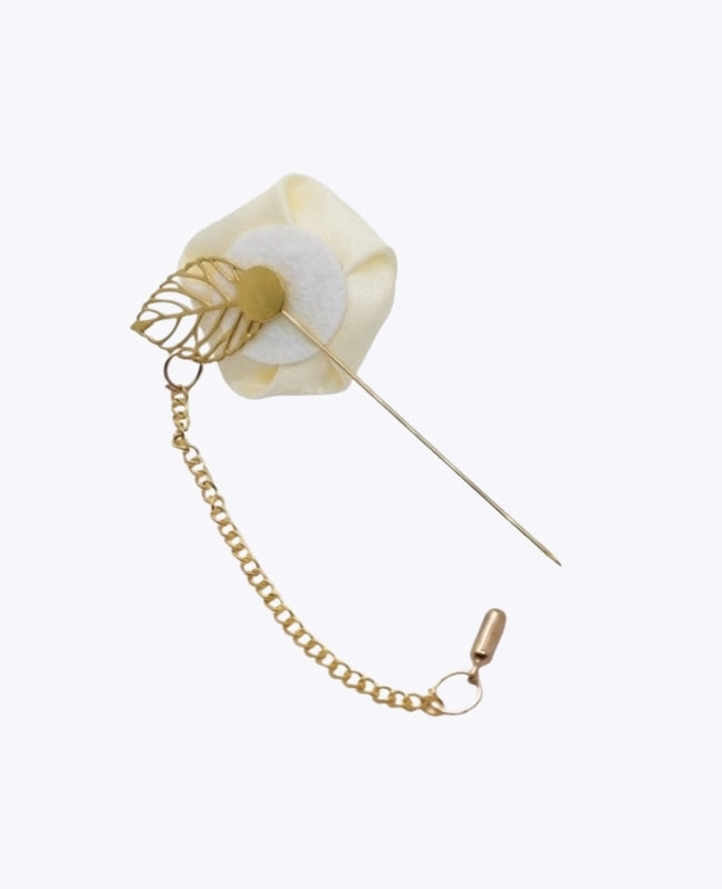 Napinläpi kukka Kukka Beige Miehet "Alfred"