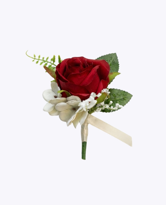 Boutonnière Fleur Rouge Homme «Gabriel»