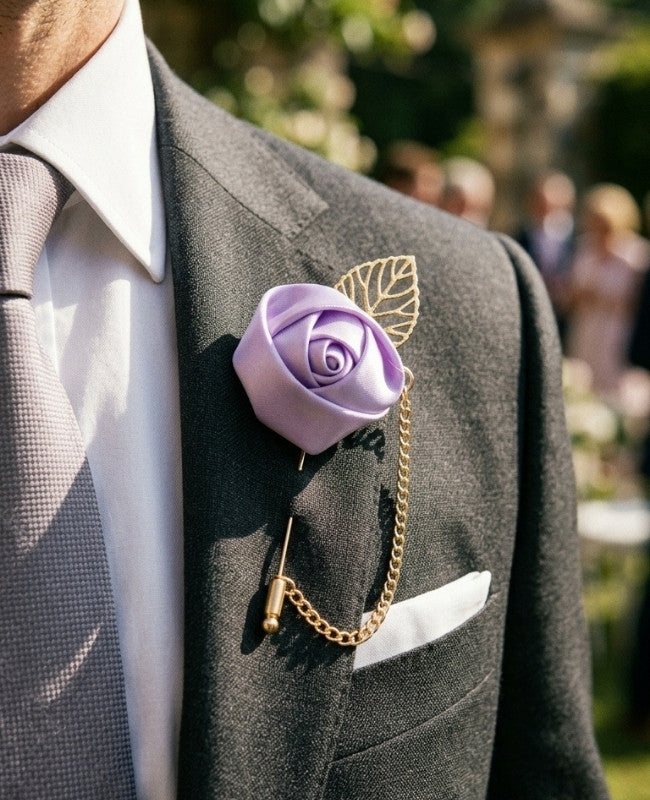 Napinläpi kukka Violetti Miehet "Alfred"