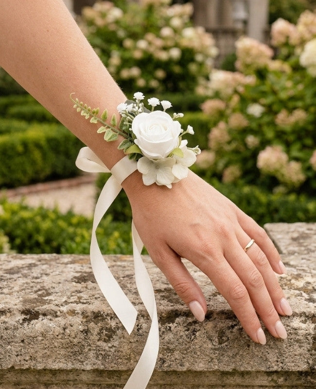 Bracelet Fleur Blanc Femme "Gabriel"