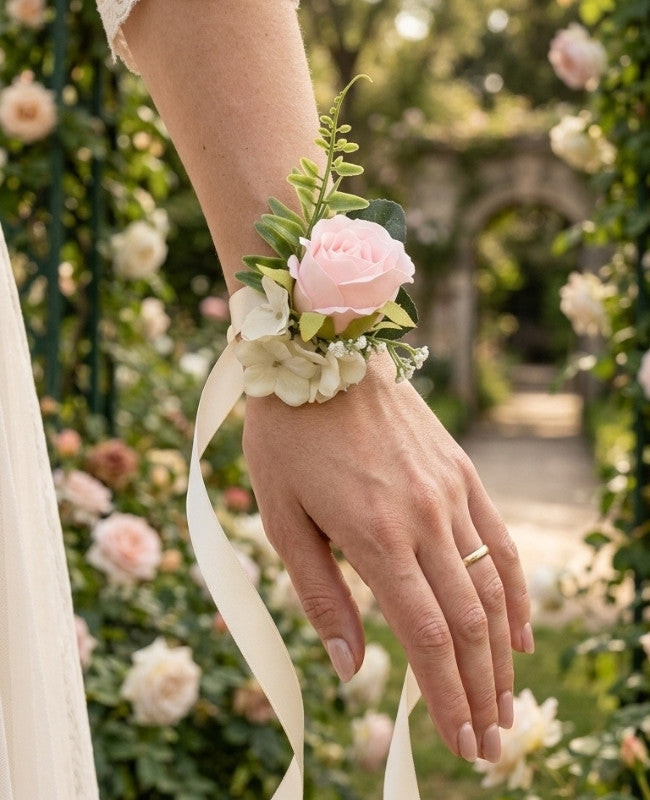 Bracelet Fleur Rose Femme "Gabriel"