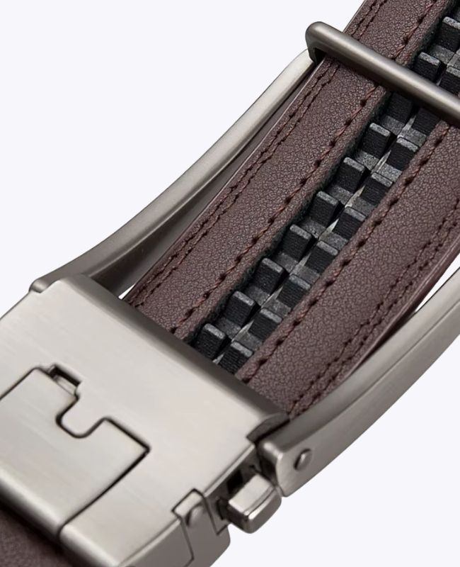 Ceinture Homme Marron en Cuir Sans Trou "Henri"