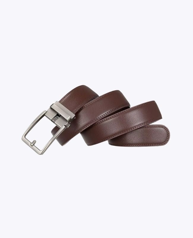 Ceinture Homme Marron en Cuir Sans Trou "Henri"