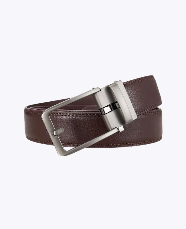 Ceinture Homme Marron en Cuir Sans Trou "Henri"