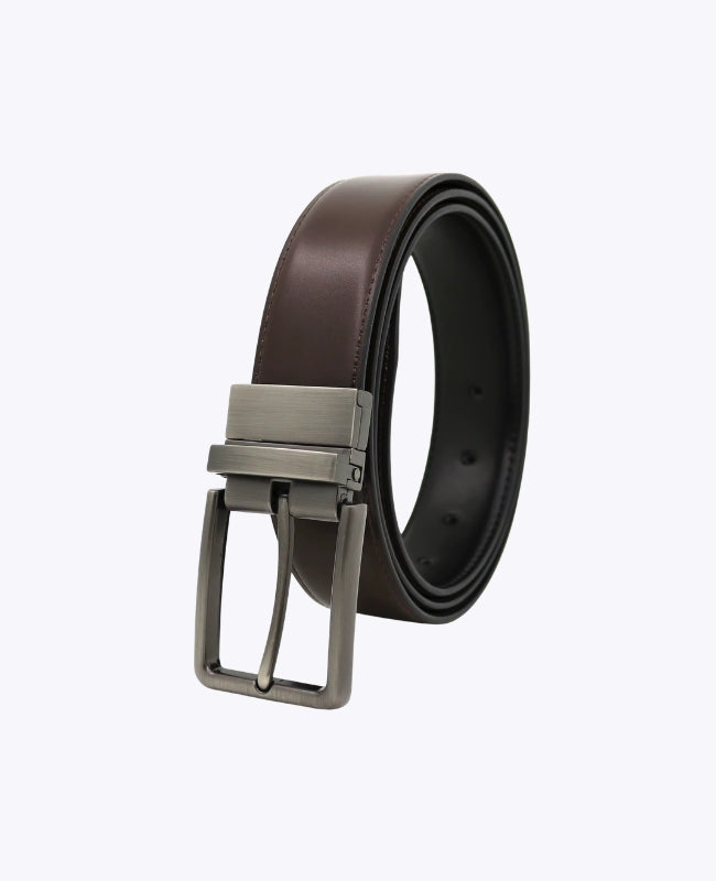 Ceinture Homme Marron et Noir Réversible en Cuir "Constant"