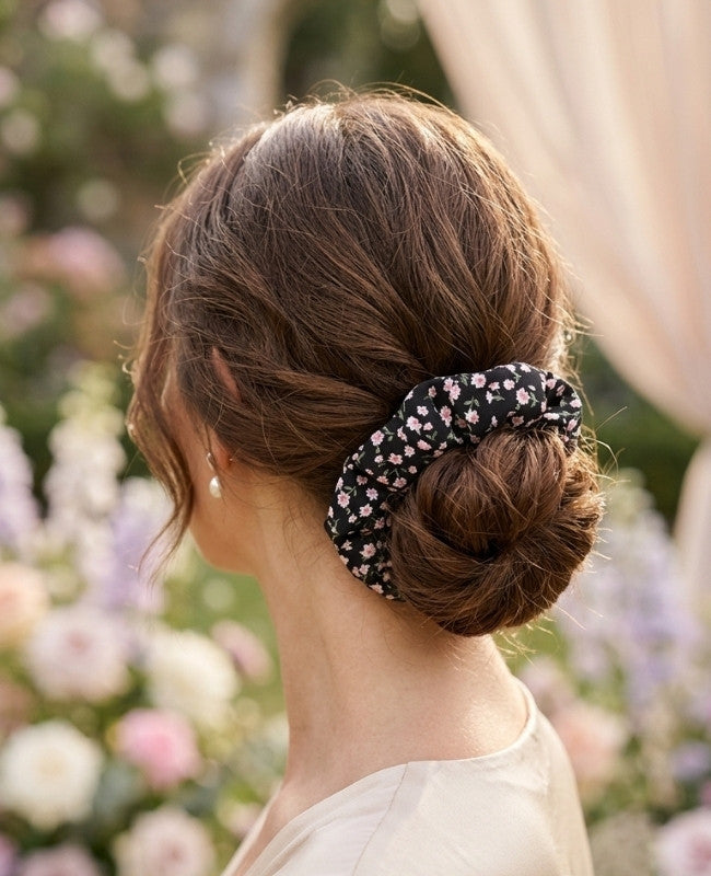 Chouchou Liberty Noir n°3 Femme «Suzanne»