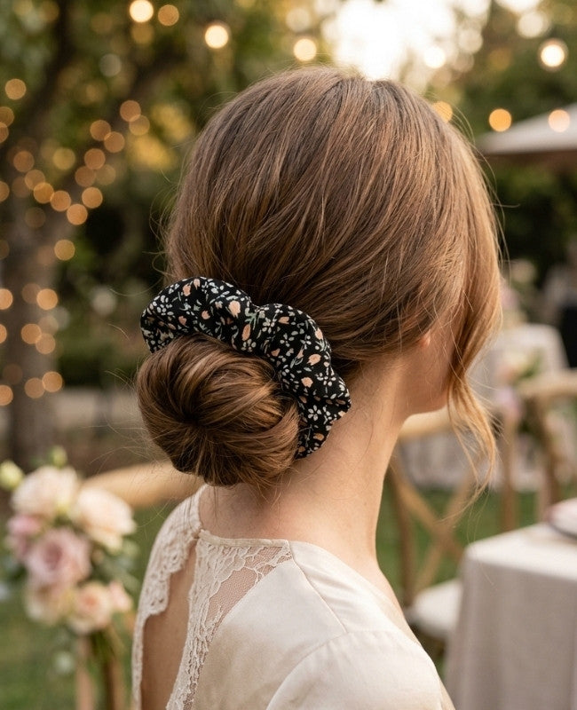 Chouchou Liberty Noir n°4 Femme «Suzanne»