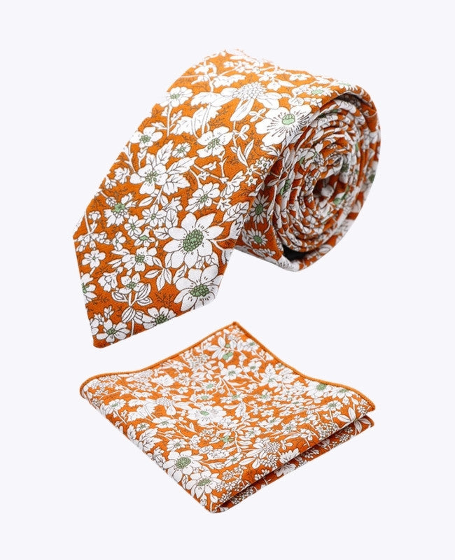Solmio + Taskuhuivi Liberty Oranssi Miehet Puuvilla "Clovis"