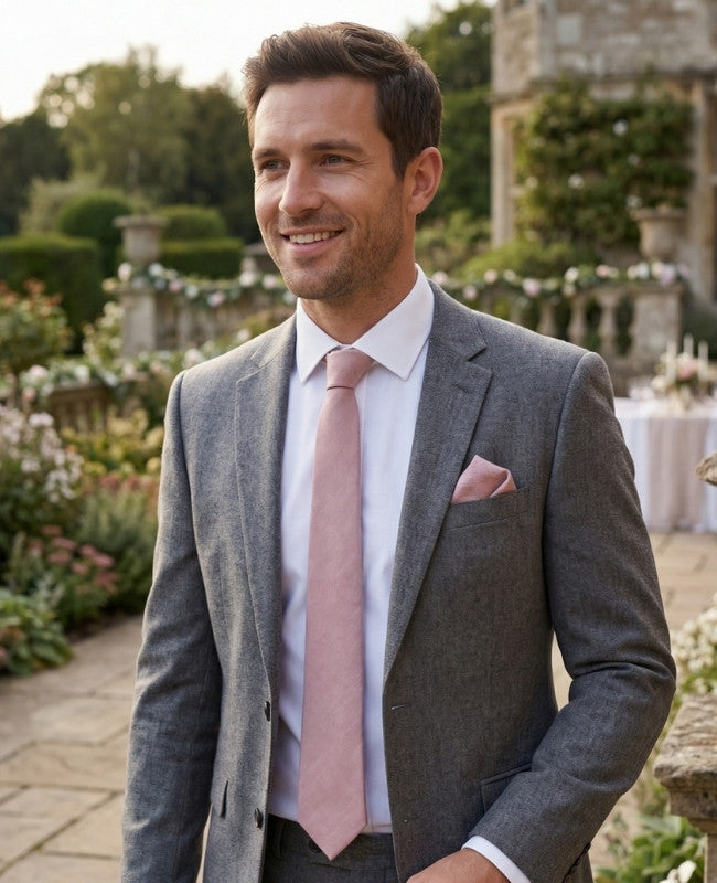 Cravate Rose n°3 Homme en Coton «Edgard»