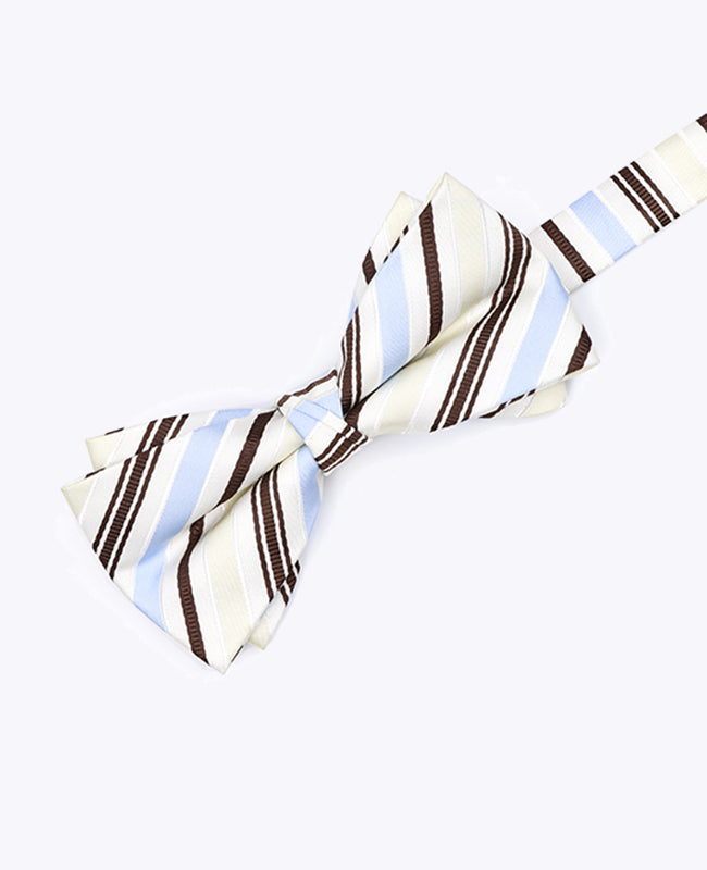 Valkoraidallinen miesten rusetti polyesteriä «Edmond»