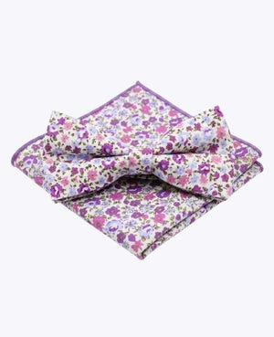 Rusetti + Taskuhuivi Liberty Violetti Miehet Puuvillaa 