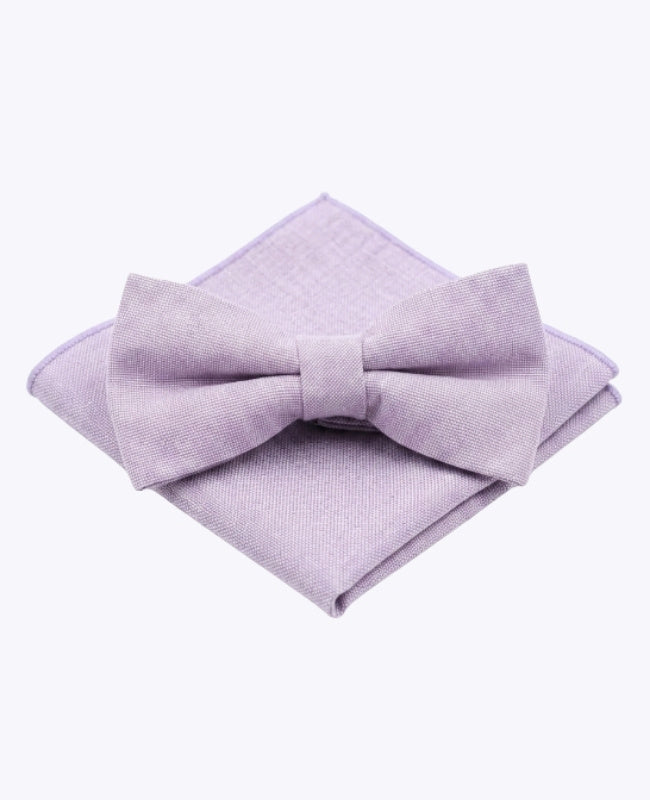Rusetti + Taskuhuivi Violetti Miehet Puuvilla "Edgard"
