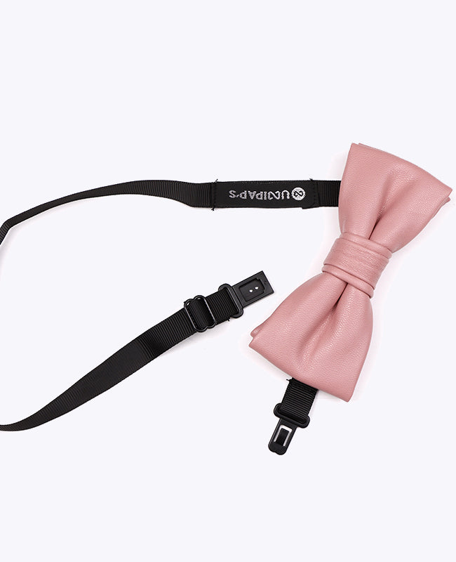 Vaaleanpunainen puuterirusetti miesten nahasta «Achille»