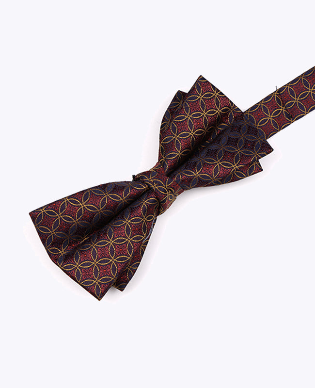 Noeud Papillon Rouge n°3 à Motifs Homme en Polyester «Edmond»