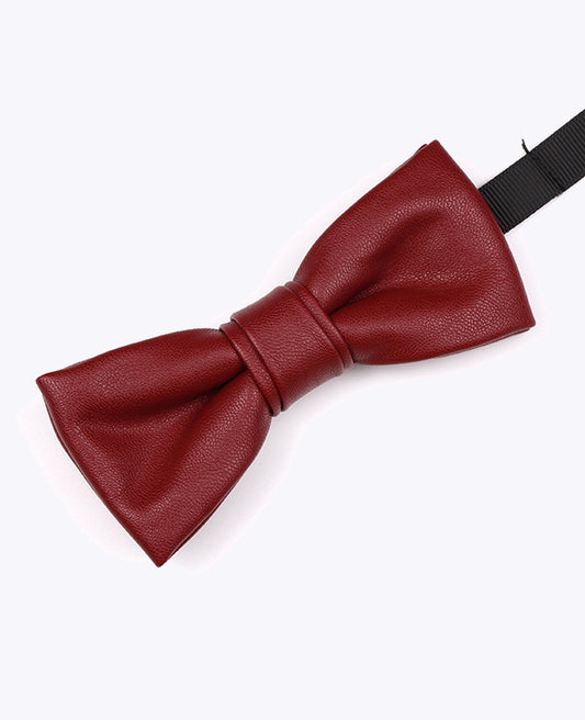 Noeud Papillon Rouge Homme en Cuir «Achille»