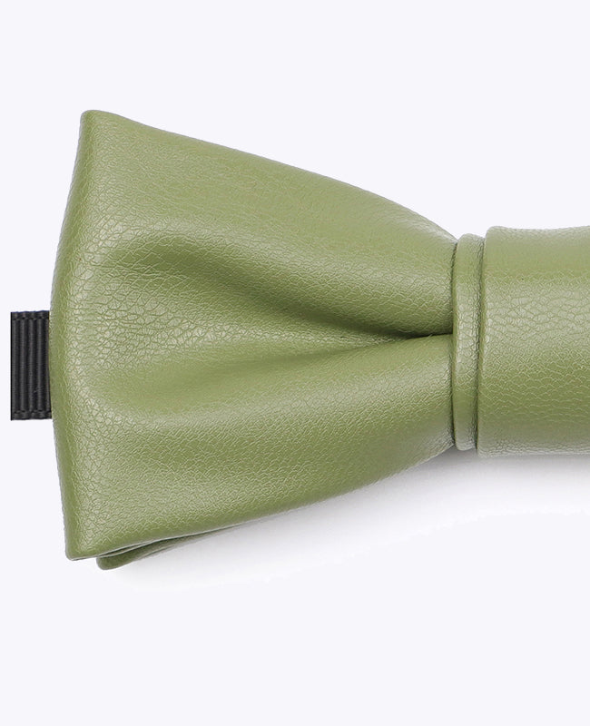Noeud Papillon Vert Homme en Cuir «Achille»