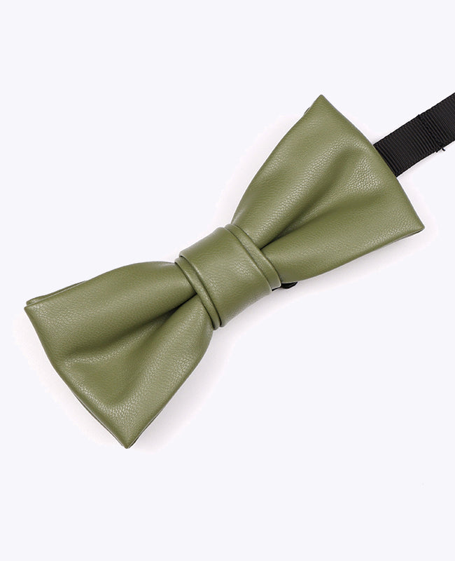 Noeud Papillon Vert Homme en Cuir «Achille»