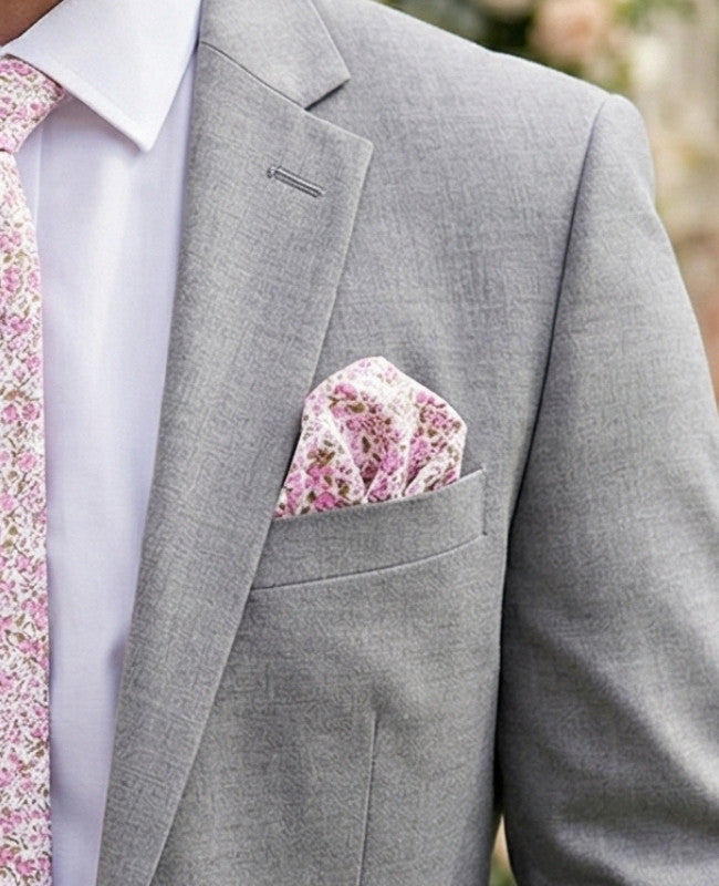 Pochette de Costume Liberty Rose n°4 en Coton «Gaspard»