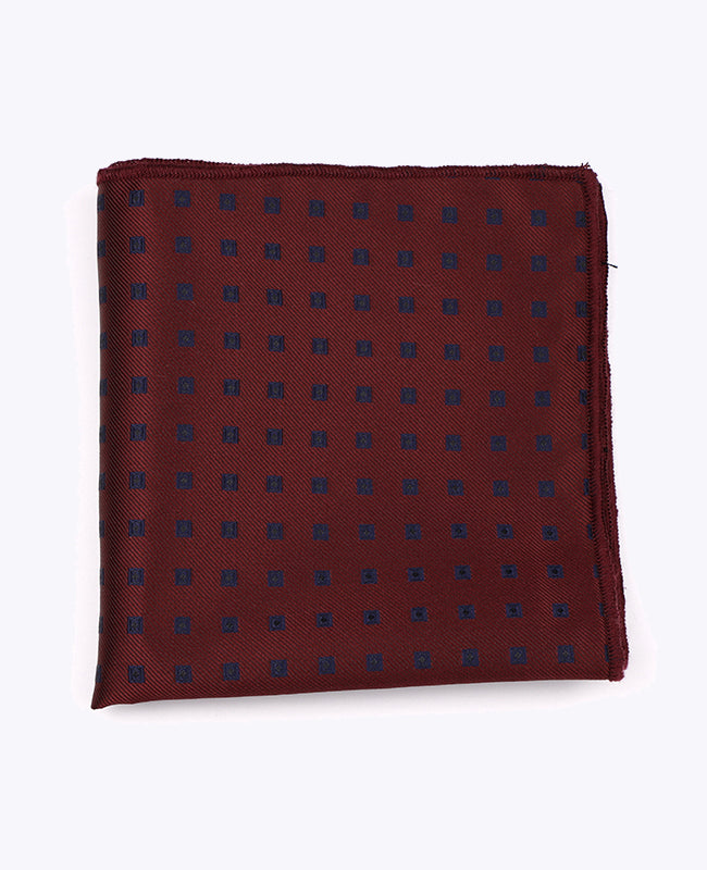 Pochette de Costume Rouge n°2 à Motifs en Polyester «Edmond»