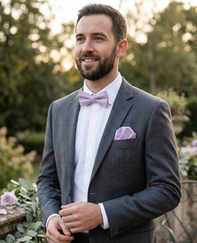 Noeud Papillon Violet Homme en Coton «Edgard»