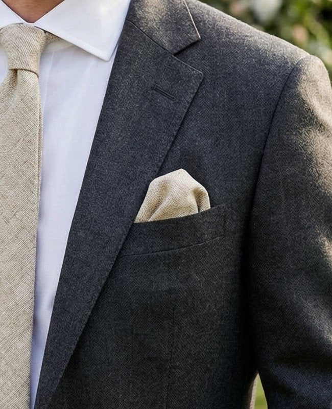 Taskuhuivi Beige Puuvilla "Edgard"