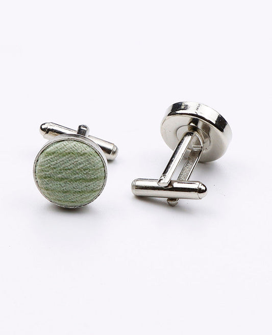 Boutons de Manchette Vert n°2 en Polyester | Augustin - Unipap's
