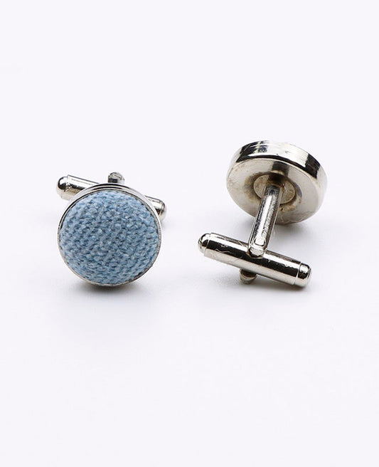 Boutons de Manchette Bleu n°2 en Effet Velours | Simon - Unipap's