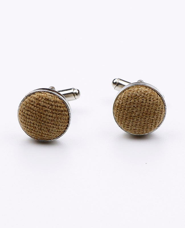 Boutons de Manchette Marron n°1 en Effet Velours | Simon - Unipap's